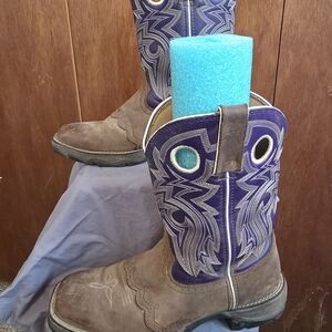 Durango Brown and Cream Western Boot Interior Detail